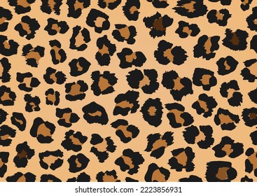 leopard design vector hand drawn seamless repeating  