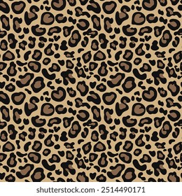 leopard design vector print seamless fashionable, stylish pattern for clothes, paper, fabric