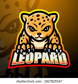 Leopard esport mascot logo design