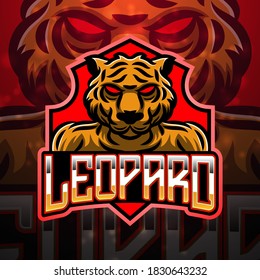 Leopard esport mascot logo design