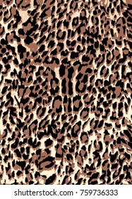 Leopard fabric black