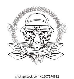 Leopard face cool sketch