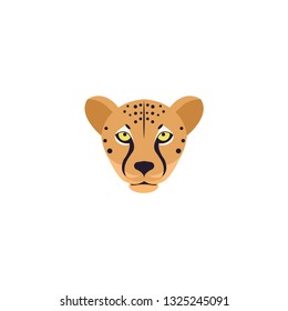 Leopard Face Icon On A White Background