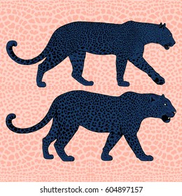Leopard face tattoo ,Vector illustration, print