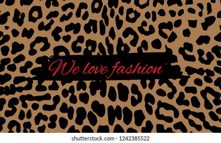 leopard fashion. animal wild design. vector love