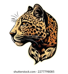Leopard Flat Icon Isolated On White Background