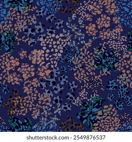 Leopard flowers on a blue background