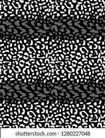 Leopard fur, animal print, seamless vector pattern