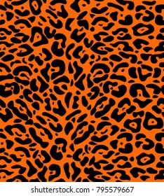 Leopard fur, animal print, seamless vector pattern 