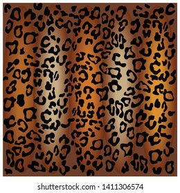 Leopard fur pattern design, pardus and panthera vector illustration background.