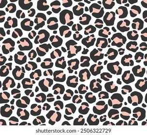 Leopard fur seamless pattern. leopard pattern. animal skin.