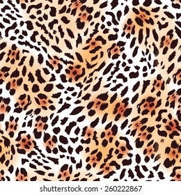 Leopard fur seamless vector print 