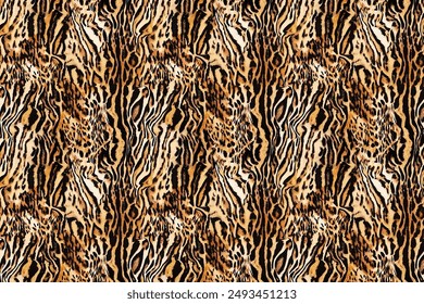 leopard fur skin seamless pattern