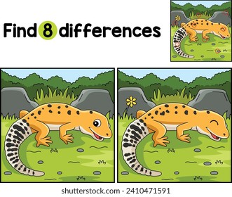 Leopard Gecko Animal Find The Differences 