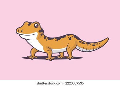 Leopard-Gecko-Cartoon, Vektorgrafik