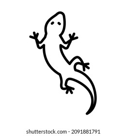 Leopard Gecko Outline Icon Animal Vector