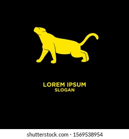 Leopard gold logo icon design vector illustration