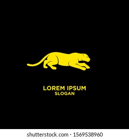 Leopard gold logo icon design vector illustration