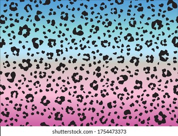 Leopard Gradient Jaguar Dot. Vector Trout Fur. Violet Animal Blot. Blue Abstract Leopard Leather. Purple Mud Animal Stain. Pink Leopard Print. Seamless Cheetah Pattern Background. Cheetah Fabric Skin