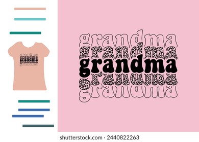 Leopard grandma t shirt design