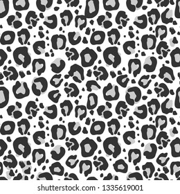 Leopard grey pattern design, vector illustration background for wallpapers, textile, print and web