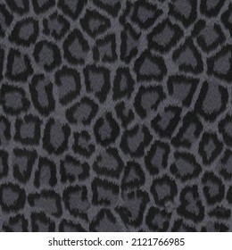 Leopard hair fur gray skin pattern, animal leather seamless design