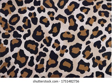 leopard hand drawn design vector 