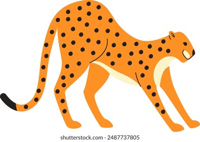 Ilustración vectorial dibujada a mano de leopardo