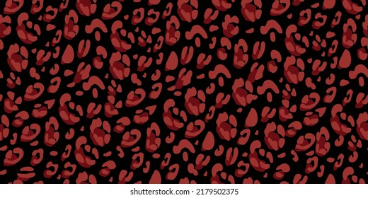 Leopard hand-drawn seamless pattern. Abstract. Animalistic print for fabric, paper. Vector background. 