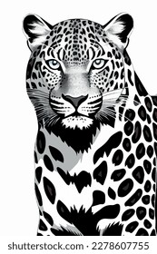 leopard head drawing vector graphics