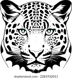 leopard head drawing vector graphics