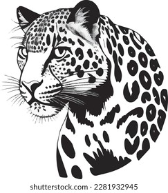 leopard head drawing vector graphics