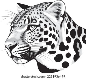 leopard head drawing vector graphics