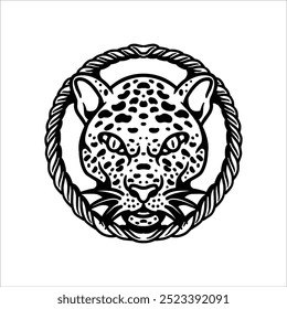 leopard head illustration vector design