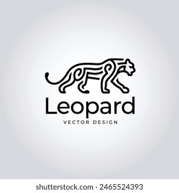 Leopard head logo design. Abstract wild cat emblem, Modern leopard face logo. Vector illustration template, Abstract leopard symbol. Wild animal logo concept