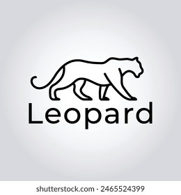 Leopard head logo design. Abstract wild cat emblem, Modern leopard face logo. Vector illustration template, Abstract leopard symbol. Wild animal logo concept