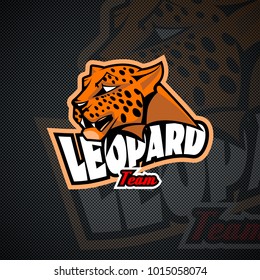 Leopard head logo template.