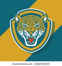 Leopard head mascot for esport and sport logo design