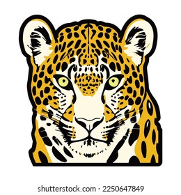Leopard head mascot illustration vector