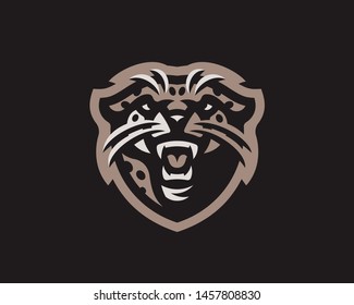 Leopard head modern logo, template design emblem for a sport and eSport team.
