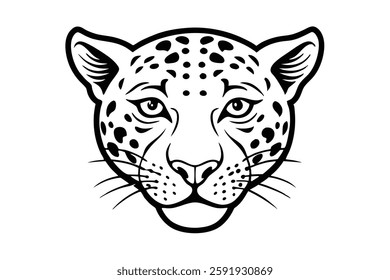A leopard head vector illustration 
