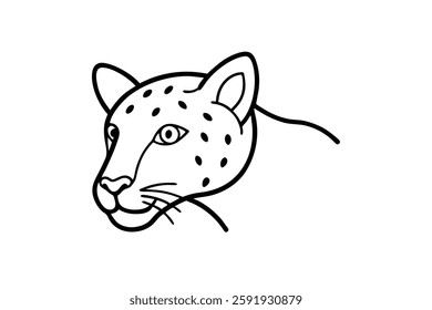 A leopard head vector illustration 