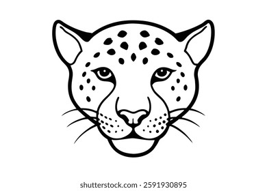 A leopard head vector illustration 