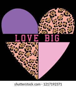 Leopard heart with big love.