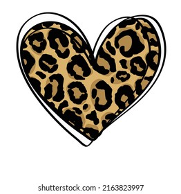 Leopard Heart Cheetah Print Swirl Heart Stock Vector (royalty Free 