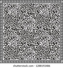 Leopard hijab pattern. Tiger skin print. Animal background. Vector illustration 