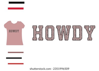 Leopard howdy t shirt design