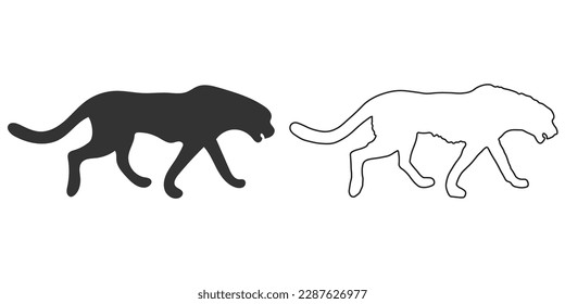 Leopard icon. Animal wildife vector ilustration.