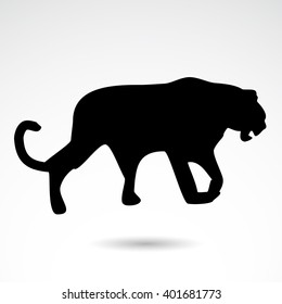 Leopard icon isolated on white background. Vector art.