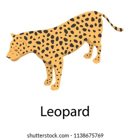 Leopard icon. Isometric of leopard vector icon for web design isolated on white background